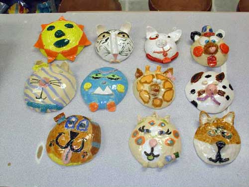 clay pottery masks children projects