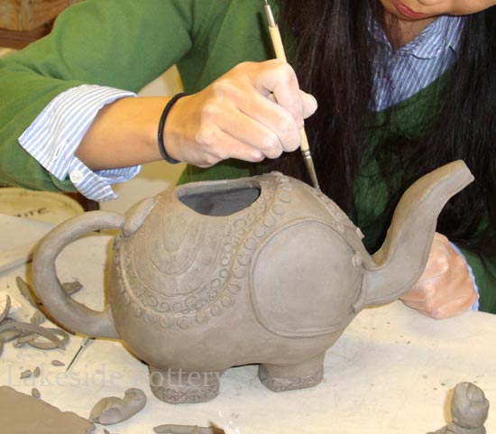 clay elephant teapot project