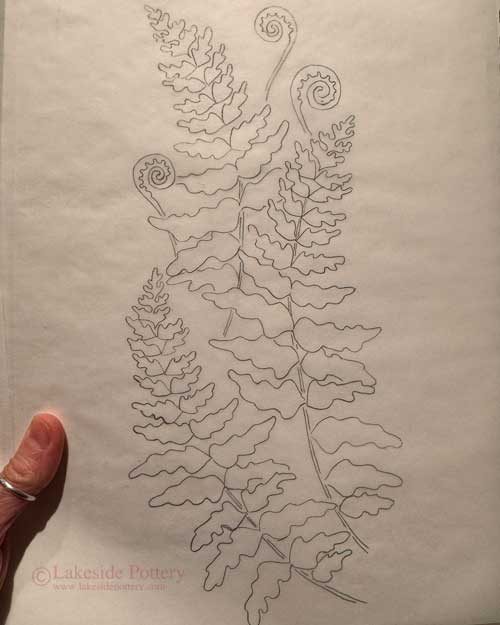 Draw design on a tracing paper