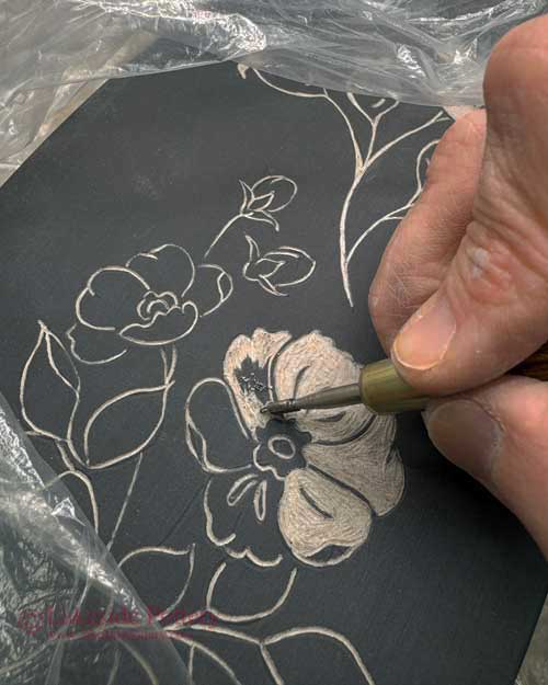 Scratch off within the outline