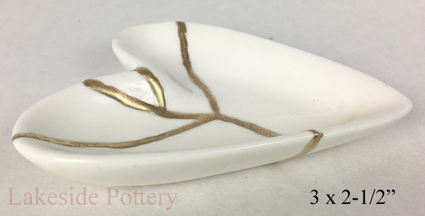 Kintsugi Heart shaped ring dish