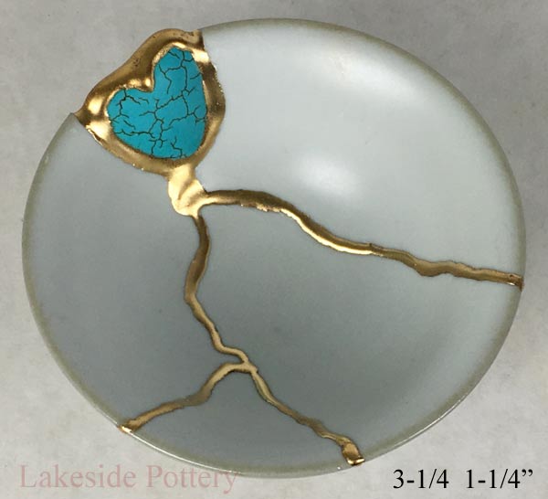 turquoise gemstone heart love Japanese bowl