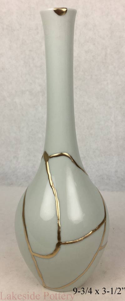 Celadon kintsugi vase