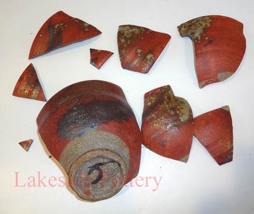 japanese wood fired bowl broken