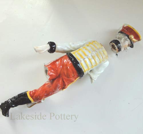 Vienna porcelain figurine missing hand and sword