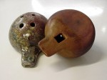Start with simple ocarinas like these, and then try to create more imaginative shapes such as animals.