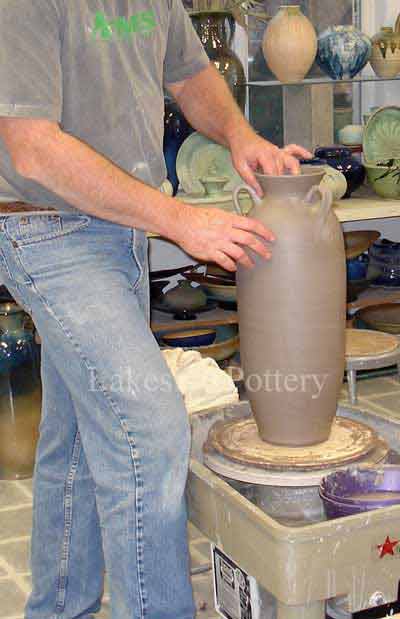 throwing a tall urn lesson
