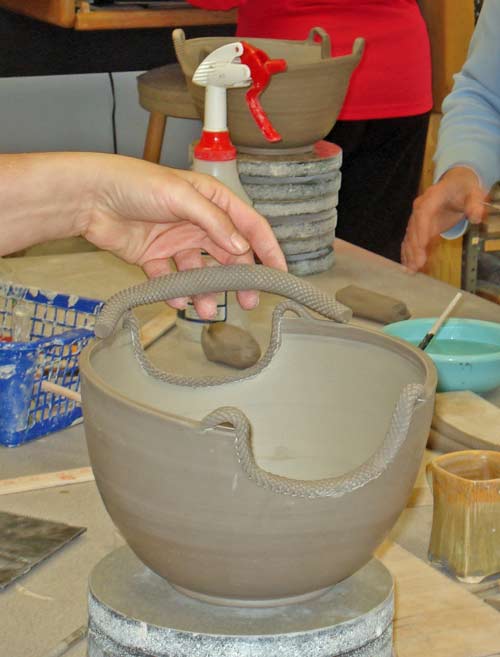 advanced pottery class -handles