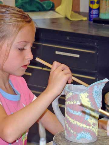 underglazing a pot