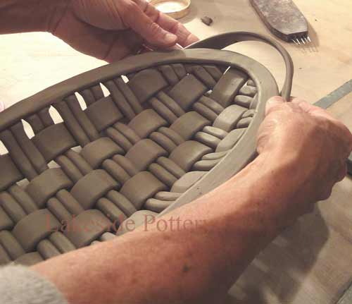 weaving with clay - working with the extruder