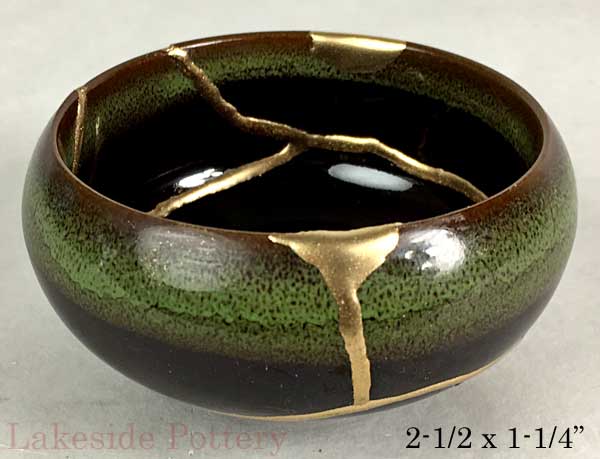 Green Kintsugi bowl