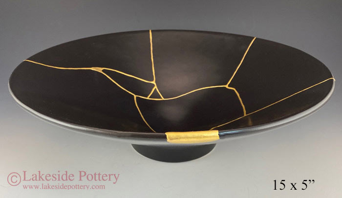 Kintsugi repair, mending with gold -- better than new