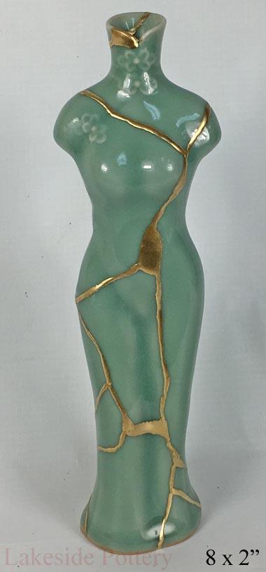 Woman s Kintsugi bud vase