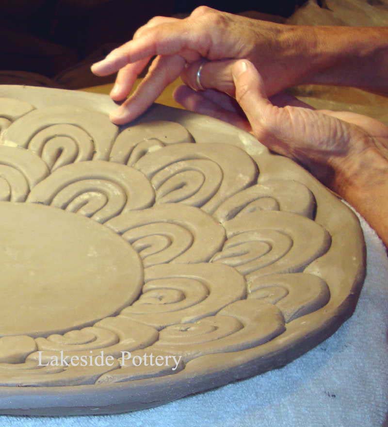 coil pattern - clay platter
