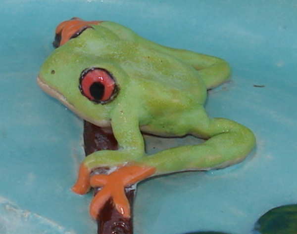 ceramic clay frog
