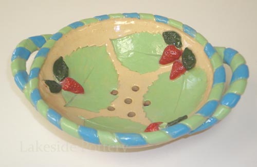 clay berry bowl colander children project