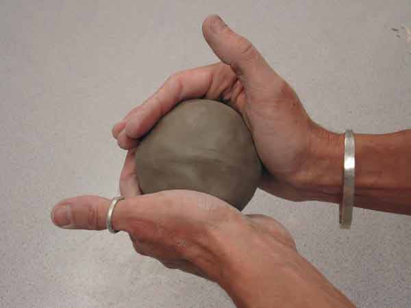 Make two balls of clay