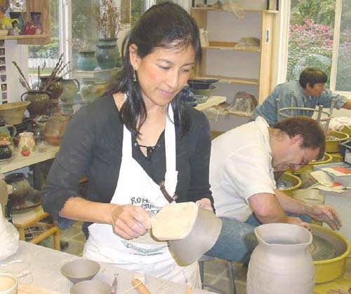Moments in pottery teaching studio video