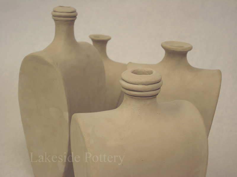 slab construction clay bottles