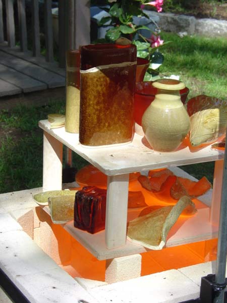 Raku hot pots and shelves