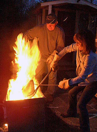 Raku night firing