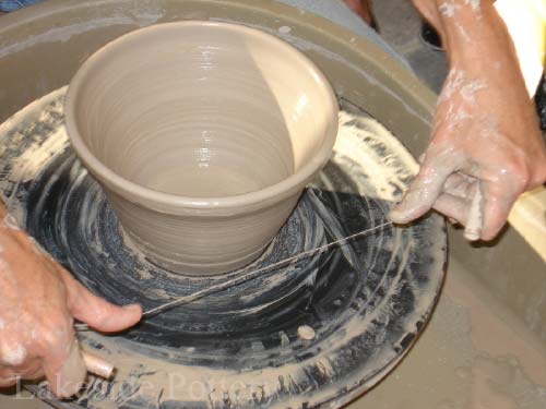 pottery on the wheel