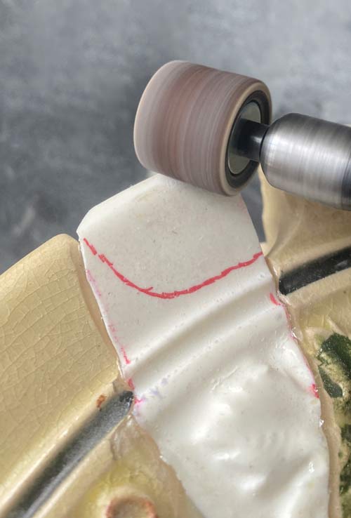 Shaping sculpted segment