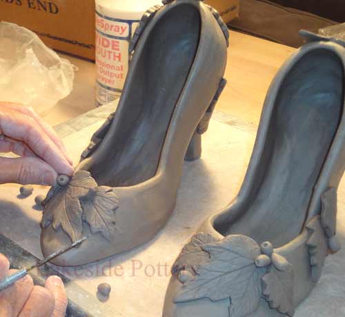 add clay decorations to clay project