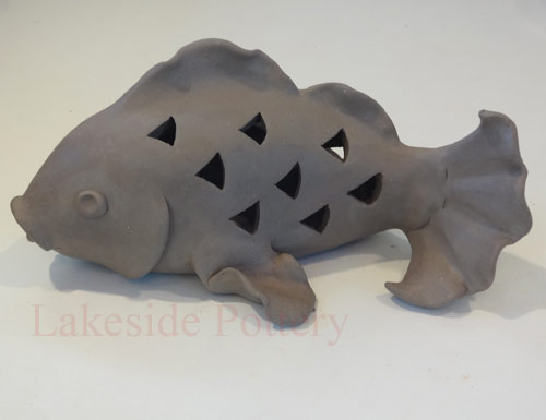 Making clay Fish lantern projec