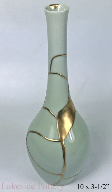 Kintsugi celadon vase