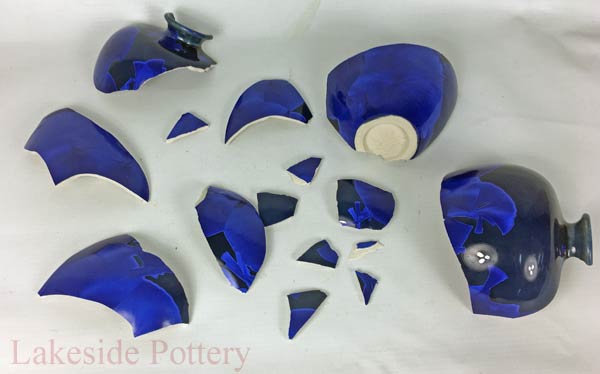 Blue Crystalline Kintsugi vase
