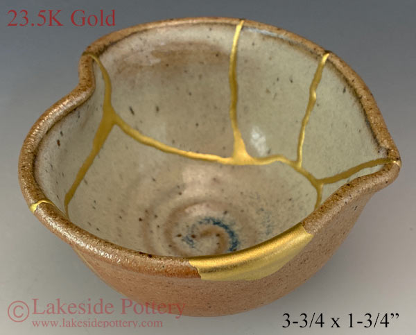 Kintsugi wood fired heart shape bowl