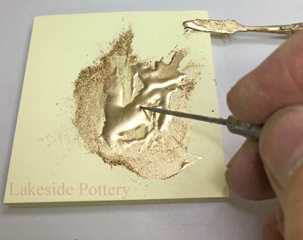 Use a sharp tool to carry the gold effect