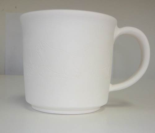 Mug after bisquing to cone 06