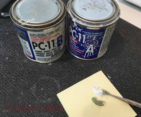 mix even parts of PC-11 epoxy filler