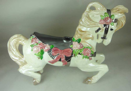carousel ceramic horse restored
