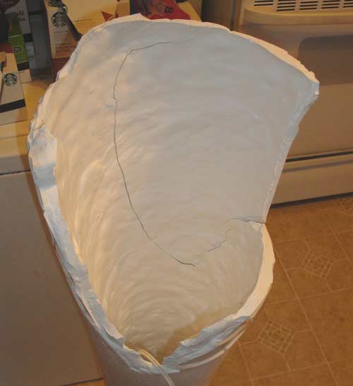 Broken plaster lamp repair