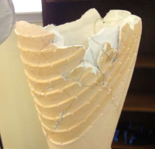 Cement plaster lamp pieces