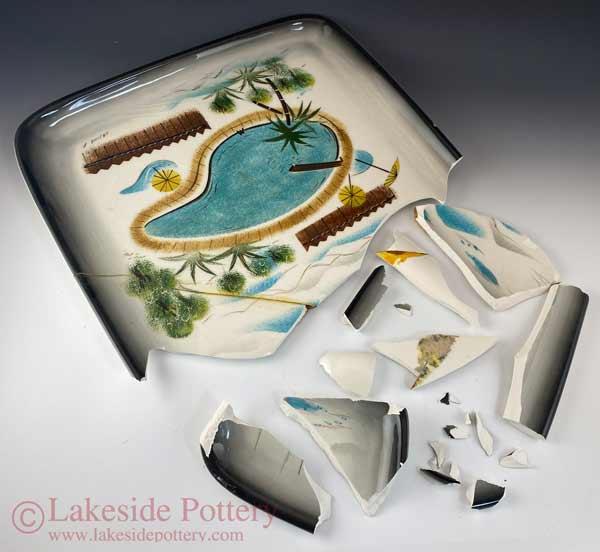 Large ceramic platter broken 