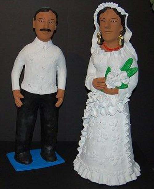 Mexcican wedding terracotta sculpture -after repair