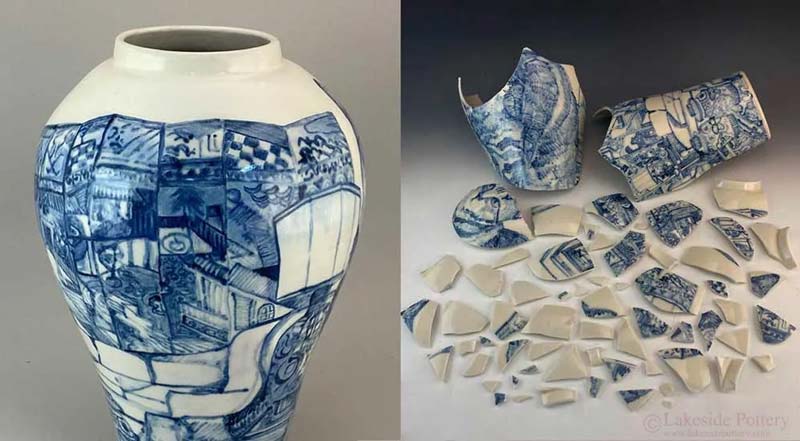 Cementing Complex Multi-Break Pottery Vessels