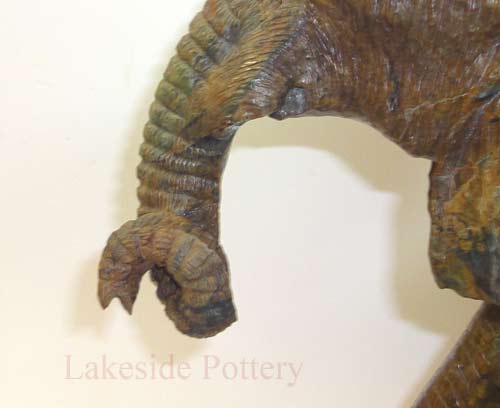 shona stone elephant sculpture - repaired