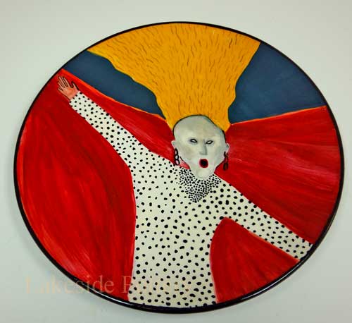 Restore decorative plate - singing lady
