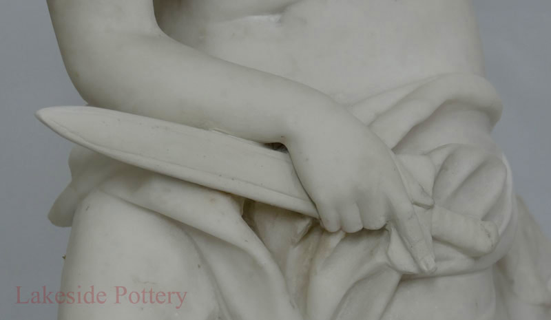 Ancient marble stone statue repair - post restoration