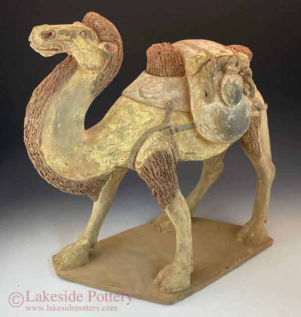 Tang Dynasty Terracotta Bactrian Camel restored