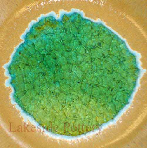 Firing glass on pottery