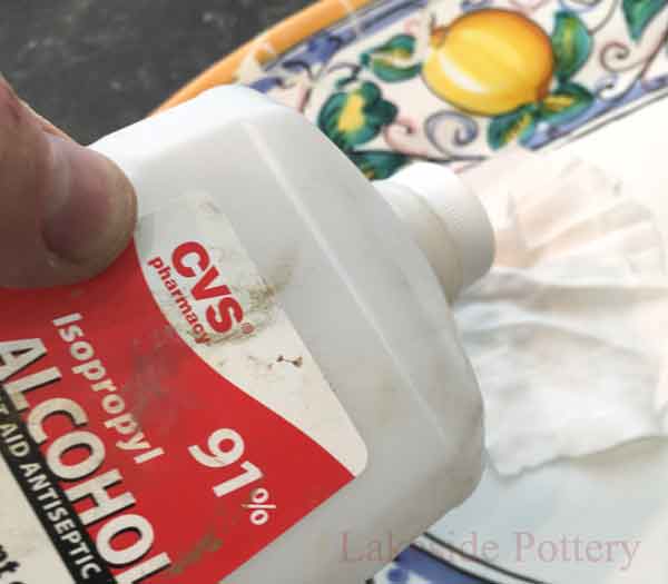 Use 91% alcohol for clean up removing dust and oil