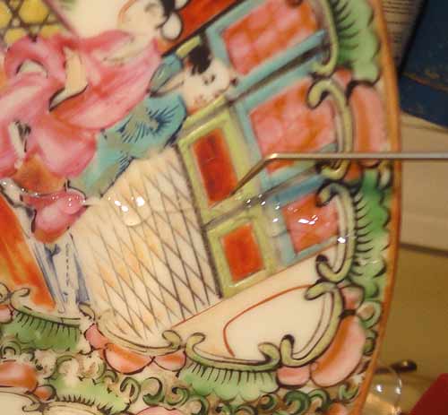 how to repair broken porcelain plate